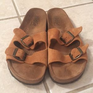 Burnt Orange Suede Sandals